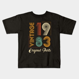 Vintage 1983 Original Parts Birthday Kids T-Shirt